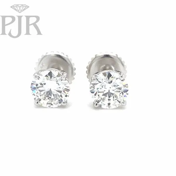 Diamond Stud Earrings Image 2 P.J. Rossi Jewelers Lauderdale-By-The-Sea, FL