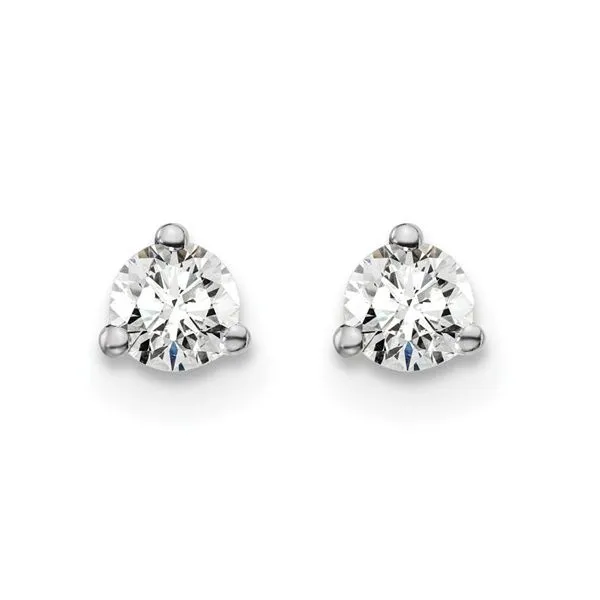 Diamond Stud Earrings Image 2 P.J. Rossi Jewelers Lauderdale-By-The-Sea, FL