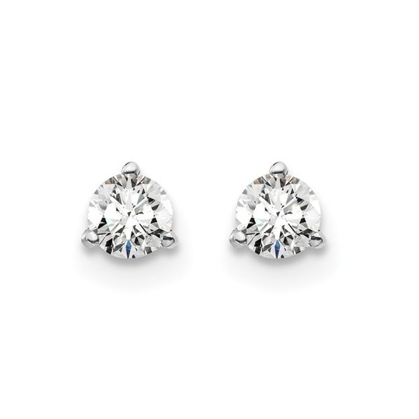 Diamond Stud Earrings Image 2 P.J. Rossi Jewelers Lauderdale-By-The-Sea, FL