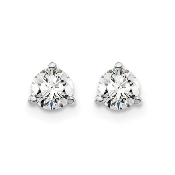 Diamond Stud Earrings Image 2 P.J. Rossi Jewelers Lauderdale-By-The-Sea, FL