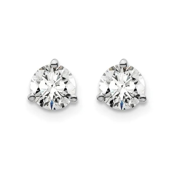 Diamond Stud Earrings Image 2 P.J. Rossi Jewelers Lauderdale-By-The-Sea, FL