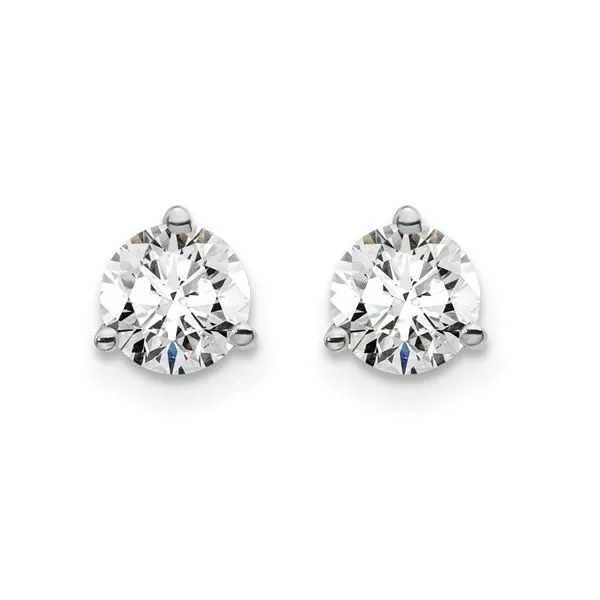 Diamond Stud Earrings Image 2 P.J. Rossi Jewelers Lauderdale-By-The-Sea, FL