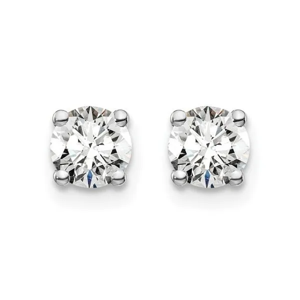Diamond Stud Earrings Image 2 P.J. Rossi Jewelers Lauderdale-By-The-Sea, FL