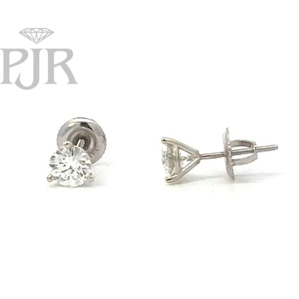 Diamond Stud Earrings Image 2 P.J. Rossi Jewelers Lauderdale-By-The-Sea, FL
