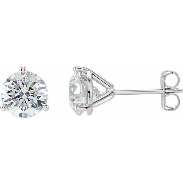 Diamond Stud Earrings Image 2 P.J. Rossi Jewelers Lauderdale-By-The-Sea, FL