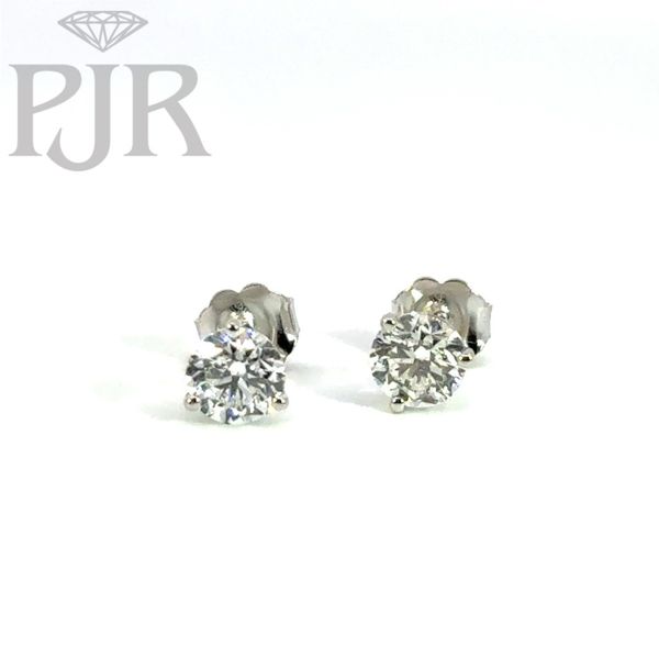 Diamond Stud Earrings Image 2 P.J. Rossi Jewelers Lauderdale-By-The-Sea, FL
