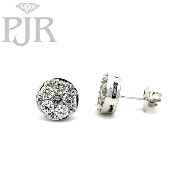 Diamond Stud Earrings Image 2 P.J. Rossi Jewelers Lauderdale-By-The-Sea, FL