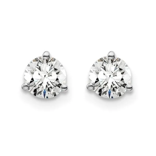 Lab Grown Diamond Stud Earrings Image 2 P.J. Rossi Jewelers Lauderdale-By-The-Sea, FL