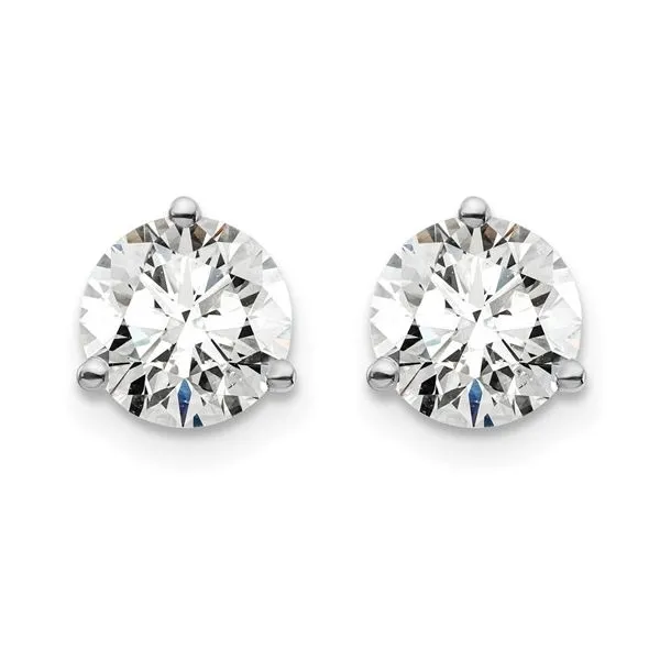 Lab Grown Diamond Stud Earrings Image 2 P.J. Rossi Jewelers Lauderdale-By-The-Sea, FL