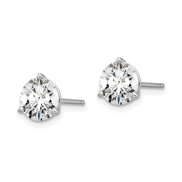 Lab Grown Diamond Stud Earrings Image 2 P.J. Rossi Jewelers Lauderdale-By-The-Sea, FL