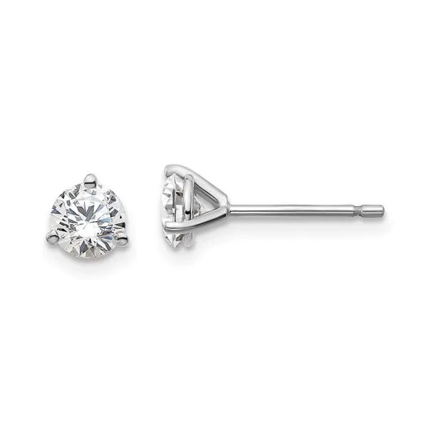 Lab Grown Diamond Stud Earrings Image 2 P.J. Rossi Jewelers Lauderdale-By-The-Sea, FL