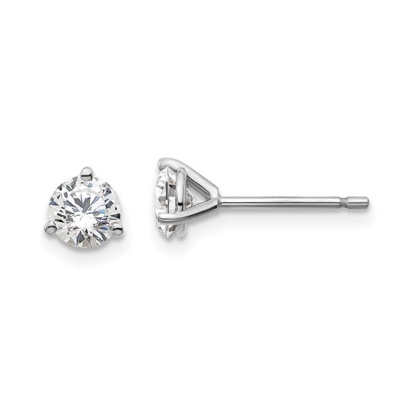 Lab Grown Diamond Stud Earrings Image 2 P.J. Rossi Jewelers Lauderdale-By-The-Sea, FL