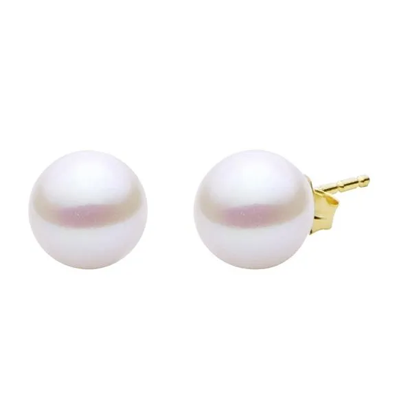 14K Yellow Gold Pearl Earrings P.J. Rossi Jewelers Lauderdale-By-The-Sea, FL