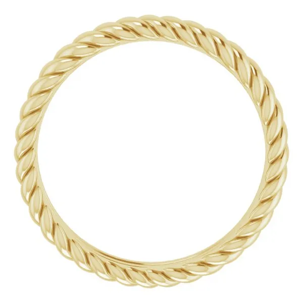 14K Yellow Gold 3.5mm Polished Rope Band Ring