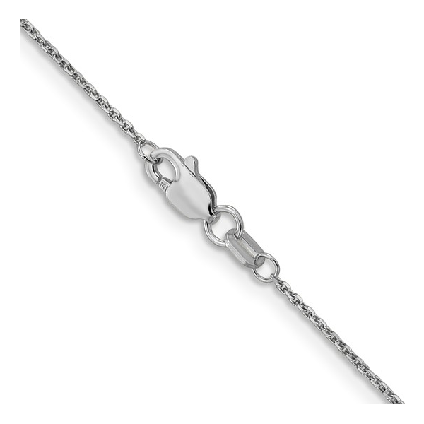 Diamond-Cut 14K White Gold Cable Link Chain Image 2 P.J. Rossi Jewelers Lauderdale-By-The-Sea, FL