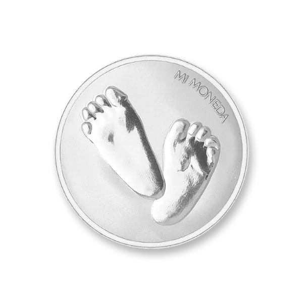 Mi Moneda Baby Feet-Te Quiero Silver Plated-Medium P.J. Rossi Jewelers Lauderdale-By-The-Sea, FL