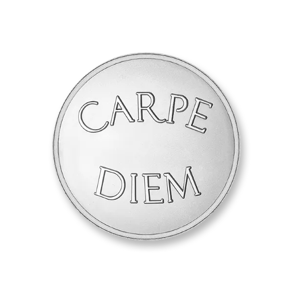 Mi Moneda Carpe Diem-Live the Life Silver Plated-Large P.J. Rossi Jewelers Lauderdale-By-The-Sea, FL