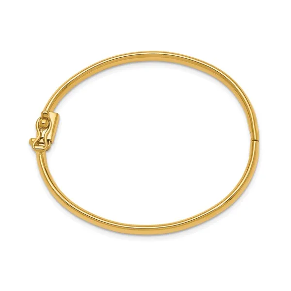 14K Yellow Gold Children's Hinged Bangle Bracelet Image 2 P.J. Rossi Jewelers Lauderdale-By-The-Sea, FL