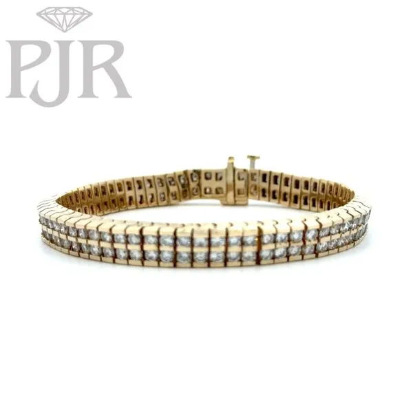 14K Yellow Gold Diamond Tennis Bracelet P.J. Rossi Jewelers Lauderdale-By-The-Sea, FL