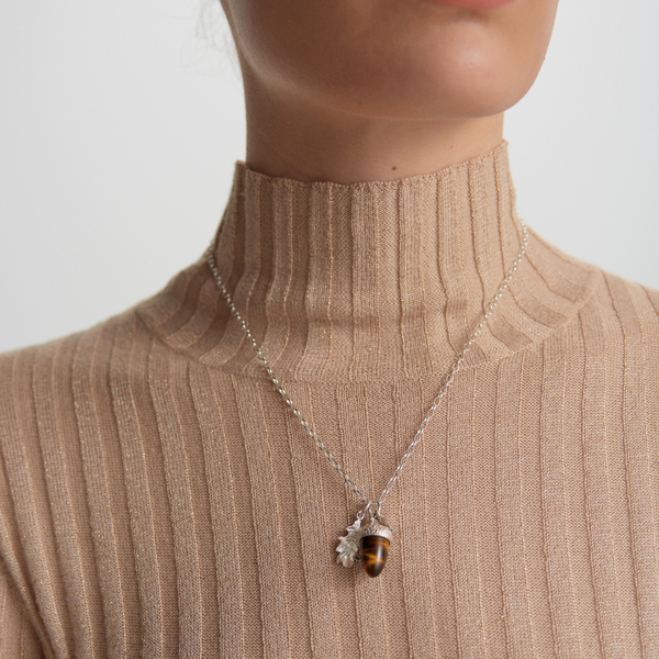 Eye Acorn \u0026 Leaf Pendant 001-022-04577 