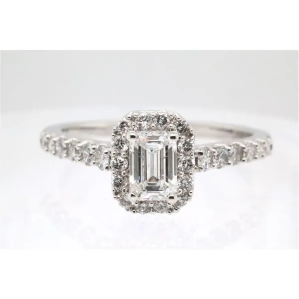 14K White Gold Emerald Cut Diamond Engagement Ring Puckett's Fine Jewelry Benton, KY