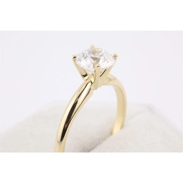 14K Yellow Gold Lab-Grown Diamond Solitaire Engagement Ring Image 2 Puckett's Fine Jewelry Benton, KY