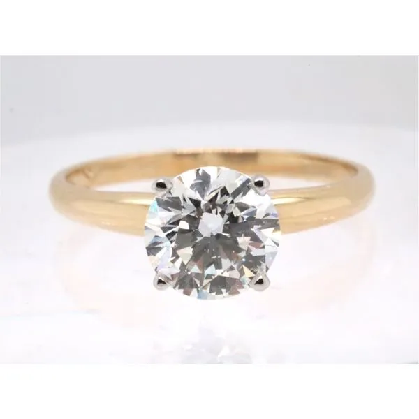14K Yellow Gold Solitaire Engagement Ring with 1.50ct Lab Grown Diamond Puckett's Fine Jewelry Benton, KY