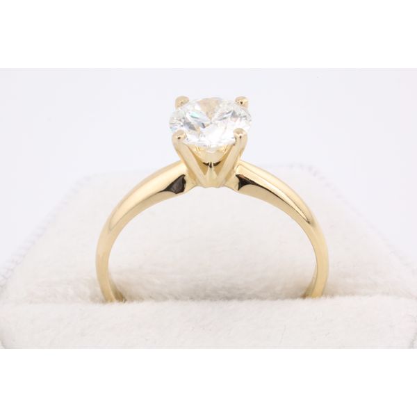 14K Yellow Gold Solitaire Engagement Ring with 1.03ct Lab Grown Diamond Image 3 Puckett's Fine Jewelry Benton, KY