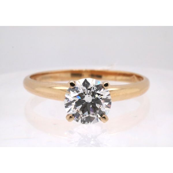 14K Yellow Gold Solitaire Engagement Ring with 1.03ct Lab Grown Diamond Puckett's Fine Jewelry Benton, KY