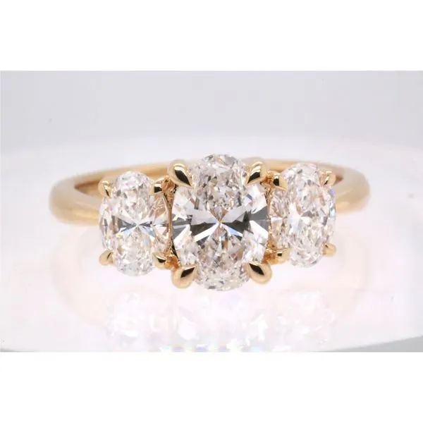 14K Yellow Gold Lab Grown Diamond Three-Stone Engagement Ring – 2.00ctw Puckett's Fine Jewelry Benton, KY