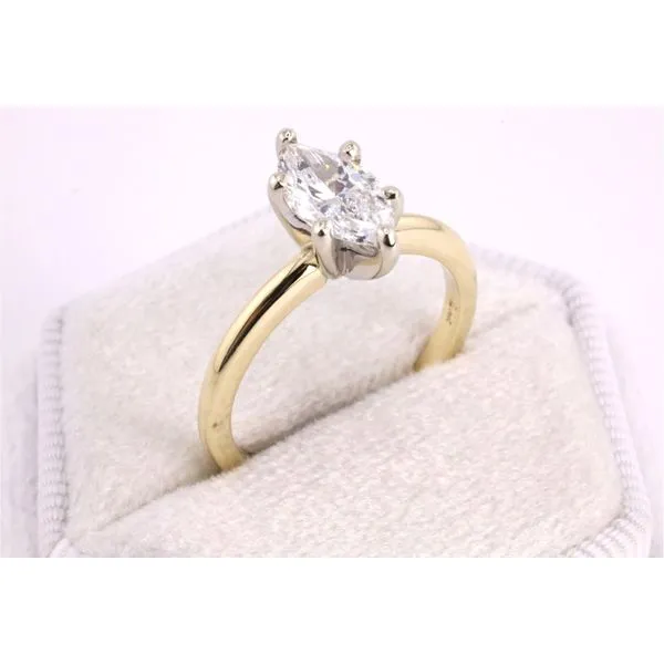 14K Gold Marquise Solitaire Lab-Grown Diamond Engagement Ring – 1.07ct, D/VS1, IGI Certified Image 2 Puckett's Fine Jewelry Benton, KY
