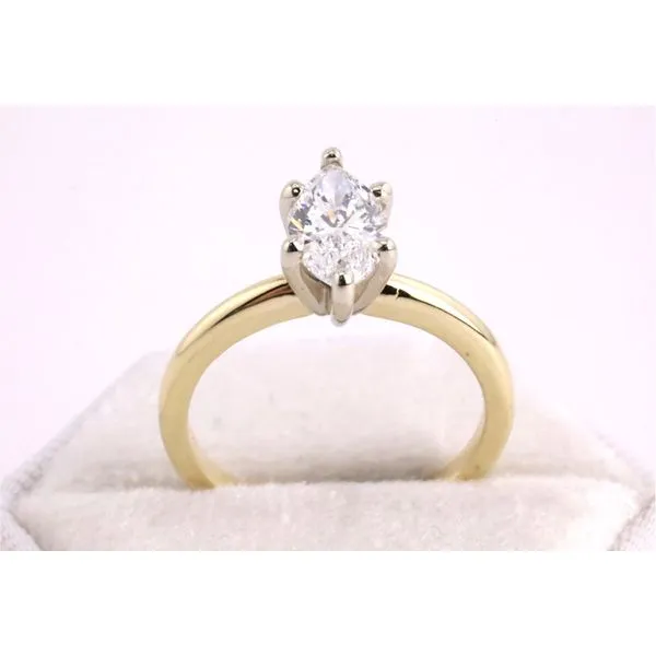 14K Gold Marquise Solitaire Lab-Grown Diamond Engagement Ring – 1.07ct, D/VS1, IGI Certified Image 3 Puckett's Fine Jewelry Benton, KY