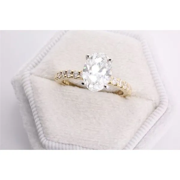 14K Yellow Gold & White Gold Oval Lab-Grown Diamond Engagement Ring Puckett's Fine Jewelry Benton, KY