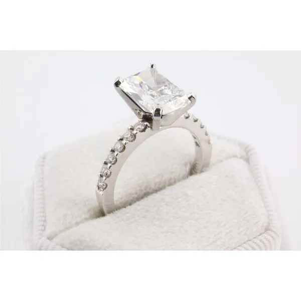 14K White Gold Engagement Ring - 3.01ct Radiant-Cut Lab-Grown Diamond Image 2 Puckett's Fine Jewelry Benton, KY