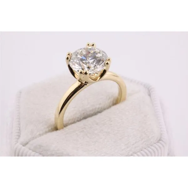 14K Yellow Gold Lab-Grown Diamond Solitaire Engagement Ring Image 2 Puckett's Fine Jewelry Benton, KY