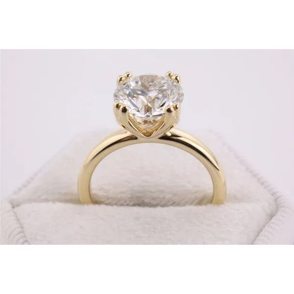 14K Yellow Gold Lab-Grown Diamond Solitaire Engagement Ring Image 3 Puckett's Fine Jewelry Benton, KY