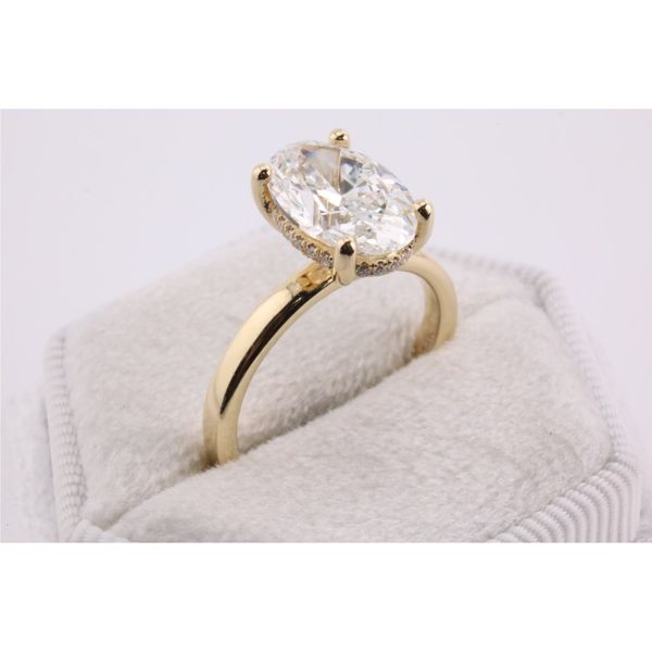 14K Yellow Gold Lab-Grown Diamond Engagement Ring Image 2 Puckett's Fine Jewelry Benton, KY