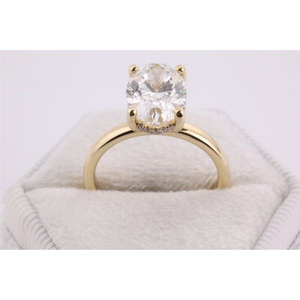 14K Yellow Gold Lab-Grown Diamond Engagement Ring Image 3 Puckett's Fine Jewelry Benton, KY