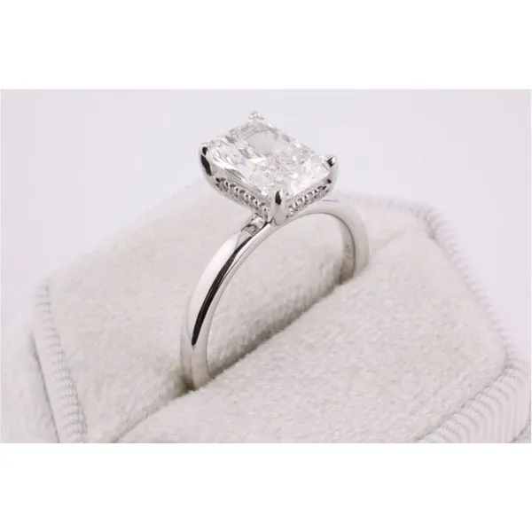 14K White Gold Lab-Grown Diamond Engagement Ring Image 2 Puckett's Fine Jewelry Benton, KY