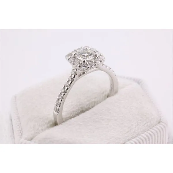 14K White Gold Lab-Grown Diamond Engagement Ring Image 2 Puckett's Fine Jewelry Benton, KY