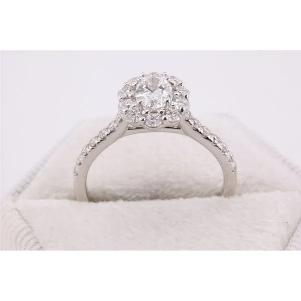 14K White Gold Lab-Grown Diamond Engagement Ring Image 3 Puckett's Fine Jewelry Benton, KY