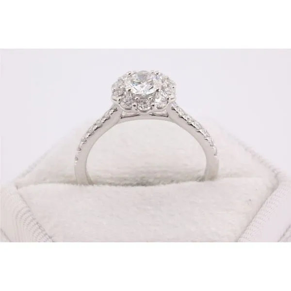 14K White Gold Lab-Grown Diamond Engagement Ring Image 3 Puckett's Fine Jewelry Benton, KY