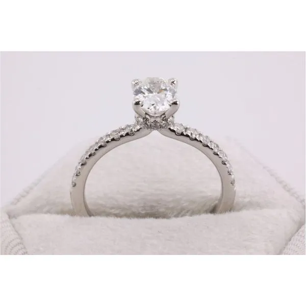 14K White Gold Lab-Grown Diamond Engagement Ring Image 3 Puckett's Fine Jewelry Benton, KY