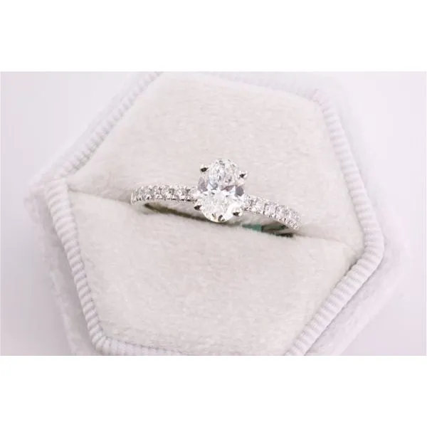 14K White Gold Lab-Grown Diamond Engagement Ring Puckett's Fine Jewelry Benton, KY