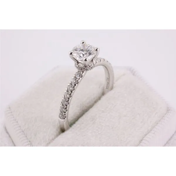 14K White Gold Lab-Grown Diamond Engagement Ring Image 2 Puckett's Fine Jewelry Benton, KY