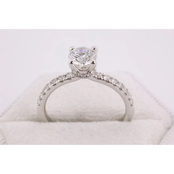 14K White Gold Lab-Grown Diamond Engagement Ring Image 3 Puckett's Fine Jewelry Benton, KY