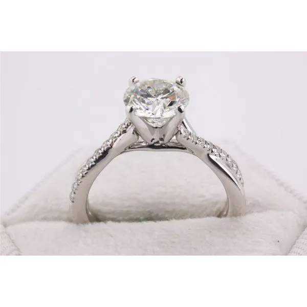 14K White Gold Lab-Grown Diamond Engagement Ring Image 3 Puckett's Fine Jewelry Benton, KY