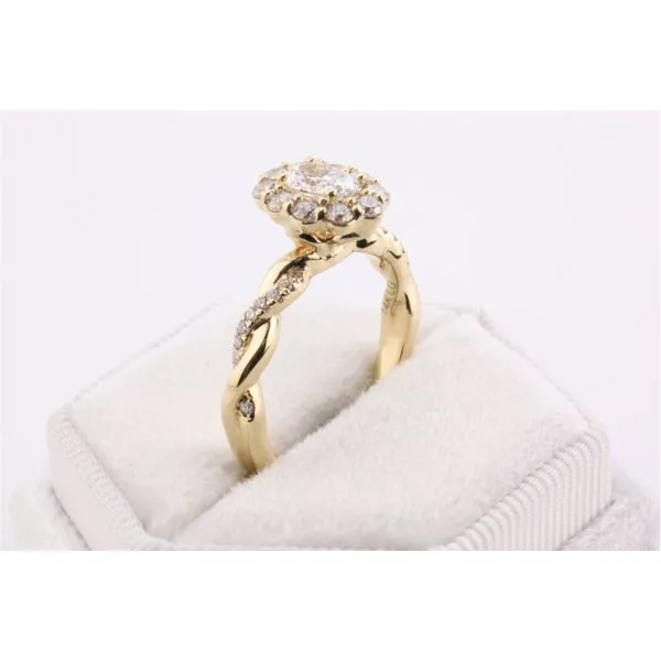 14K Yellow Gold Lab-Grown Diamond Engagement Ring Image 2 Puckett's Fine Jewelry Benton, KY