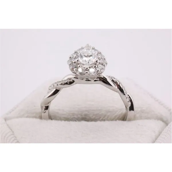 14K White Gold Lab-Grown Diamond Engagement Ring Image 3 Puckett's Fine Jewelry Benton, KY