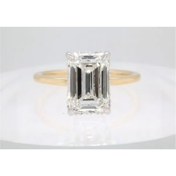 14K Yellow and White Gold Lab-Grown Emerald-Cut Diamond Ring Puckett's Fine Jewelry Benton, KY